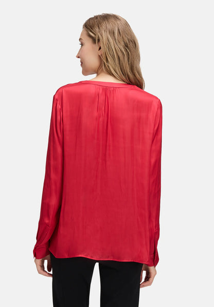 Betty Barclay_Red Scarlet_Satin Blouse Long Sleeves_8942-1668_4635_03
