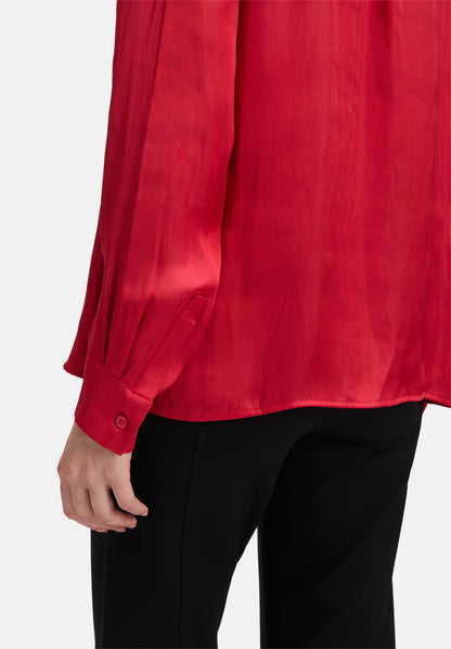 Betty Barclay_Red Scarlet_Satin Blouse Long Sleeves_8942-1668_4635_07