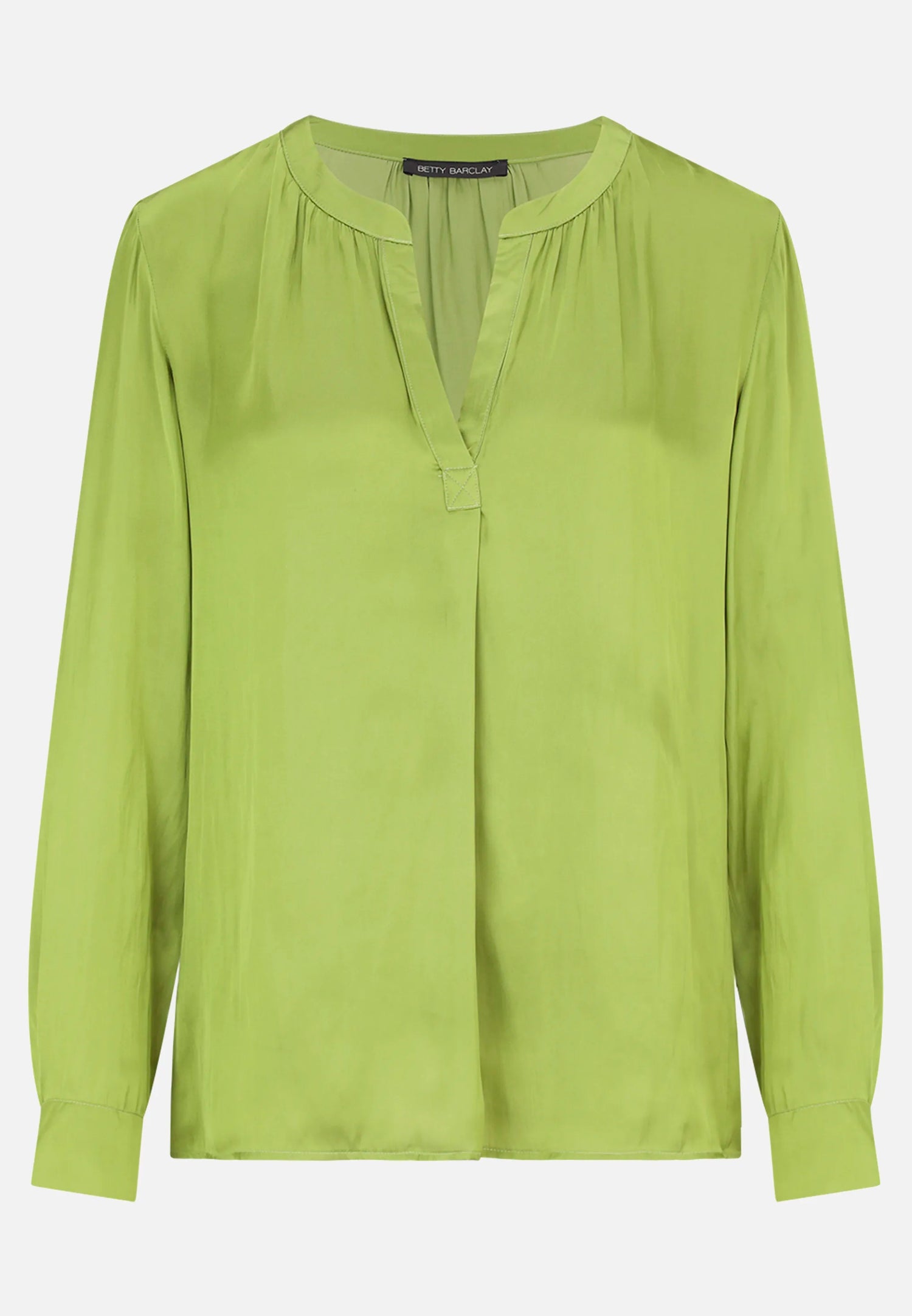 Betty Barclay_Fresh Moss_Long-Sleeved Satin Blouse_8942-1668_5436_04