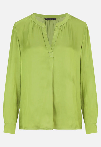 Betty Barclay_Fresh Moss_Long-Sleeved Satin Blouse_8942-1668_5436_04