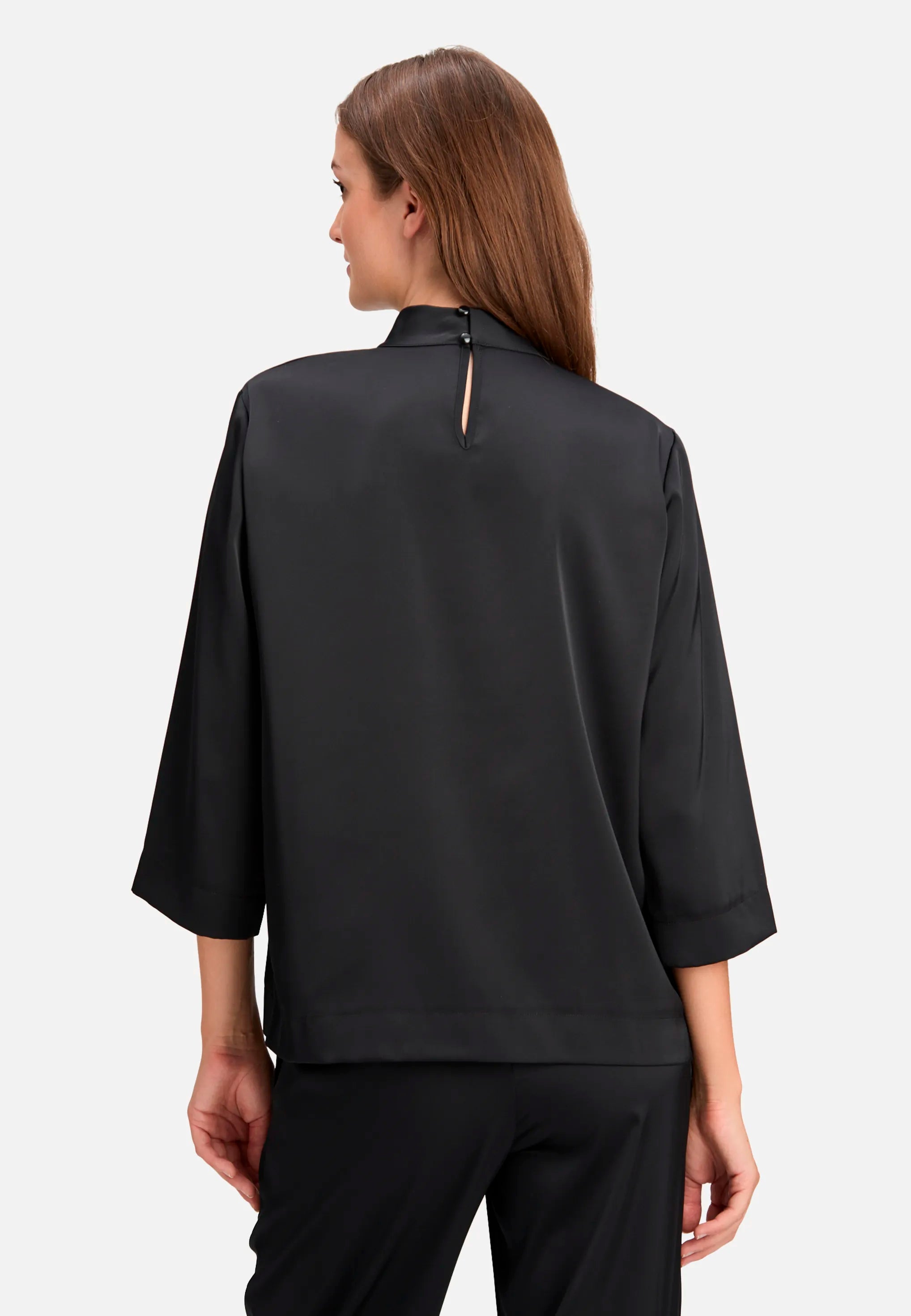 Betty Barclay_Black_Slip-On Blouse, Solid Color_8943-1196_9045_03