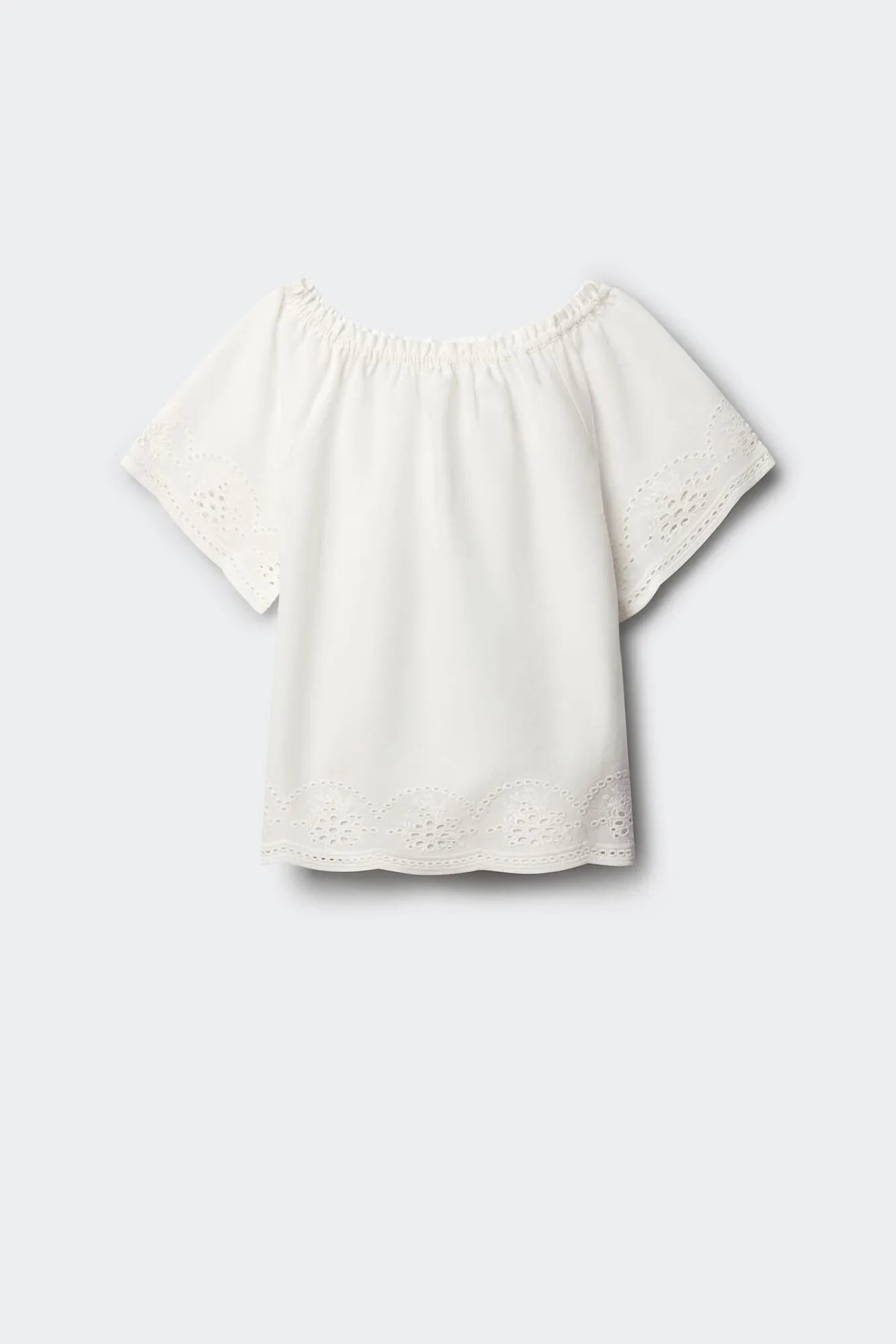 Springfield White Girls Embroidered Blouse SKU: 8943202_99 Image 07