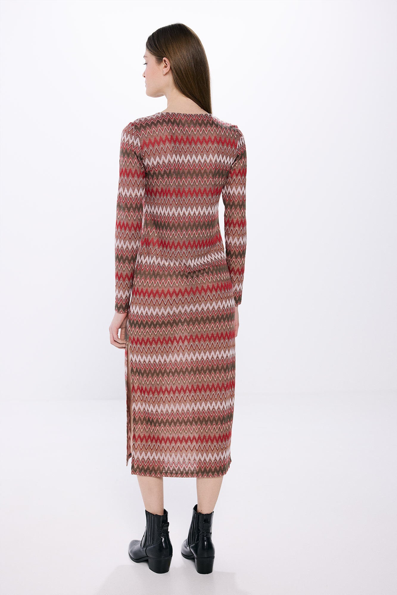 Springfield_Midi Dress Zigzag Borders_8959453_53_05