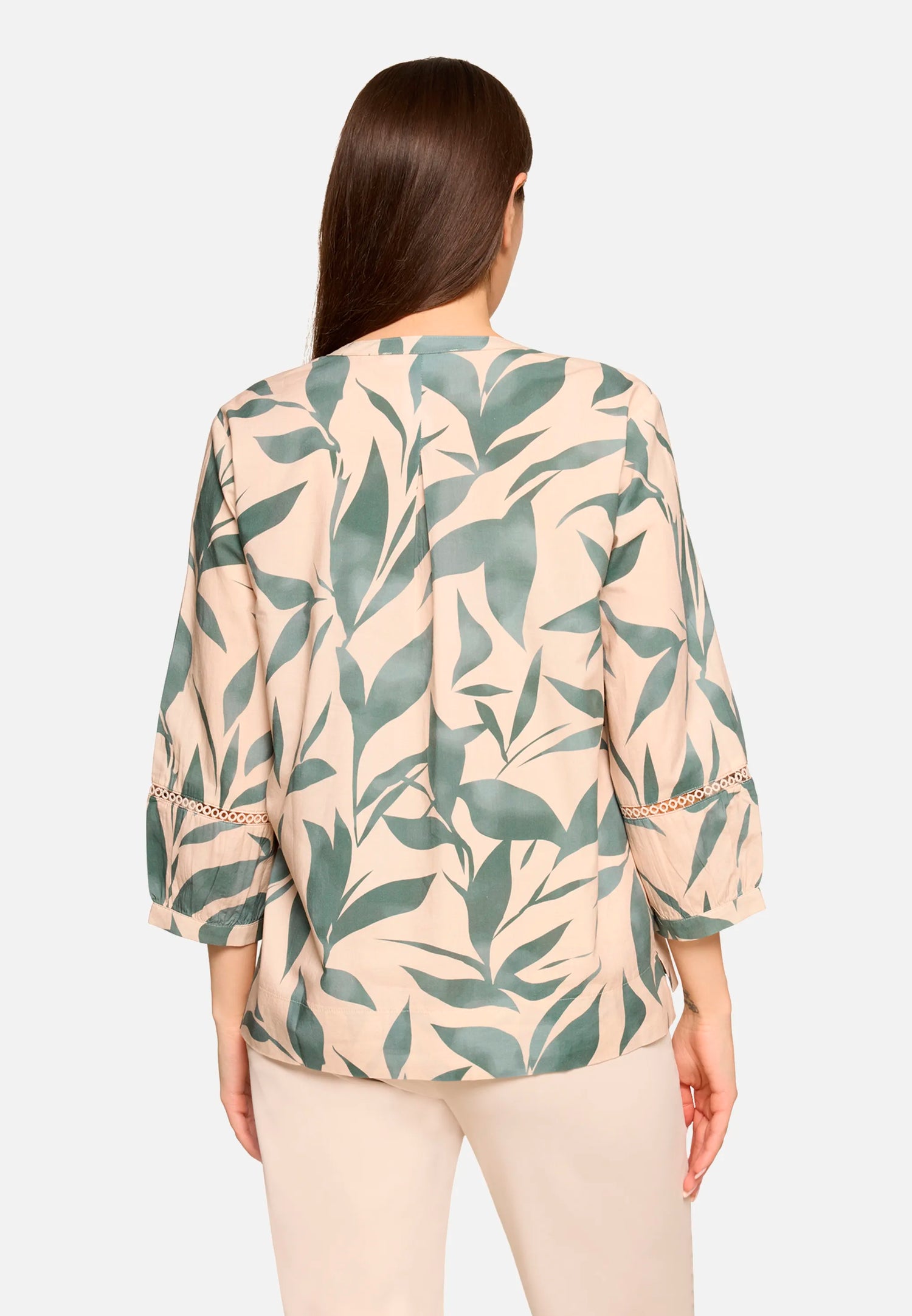 Betty Barclay Nature/Green Women Slip-On Blouse with 3/4 Sleeves SKU: 8986-3167_1858 Image 03