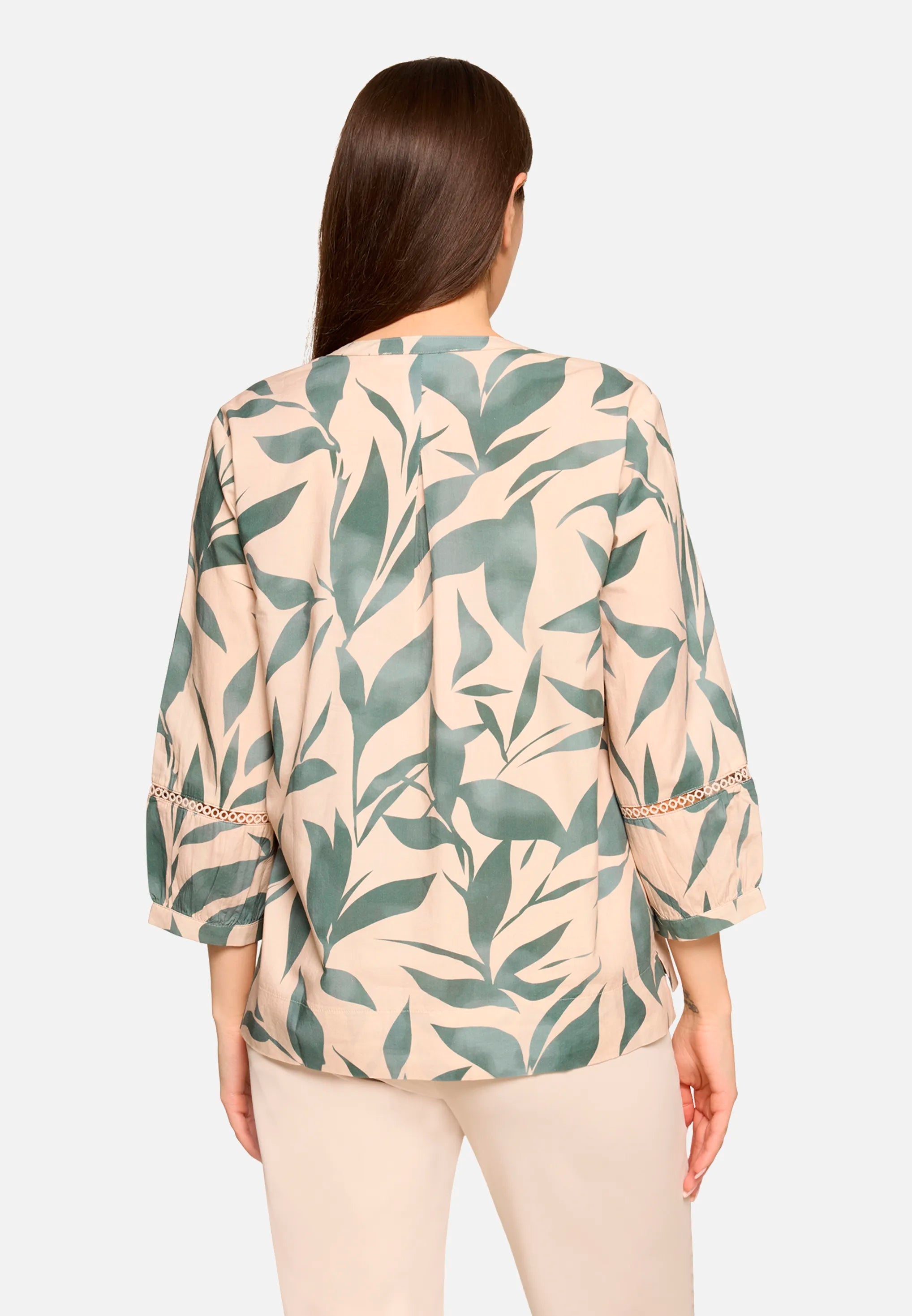 Betty Barclay Nature/Green Women Slip-On Blouse with 3/4 Sleeves SKU: 8986-3167_1858 Image 03