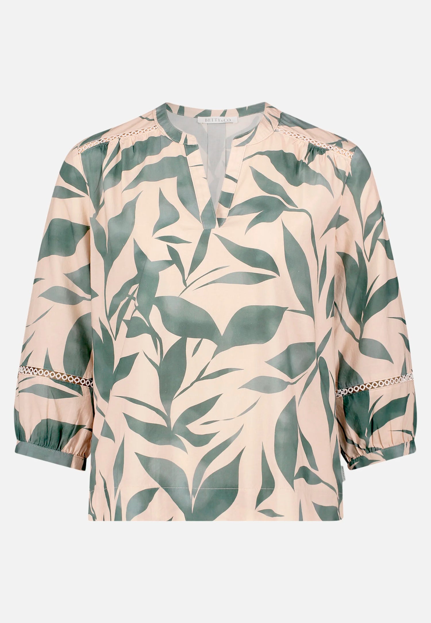 Betty Barclay Nature/Green Women Slip-On Blouse with 3/4 Sleeves SKU: 8986-3167_1858 Image 04