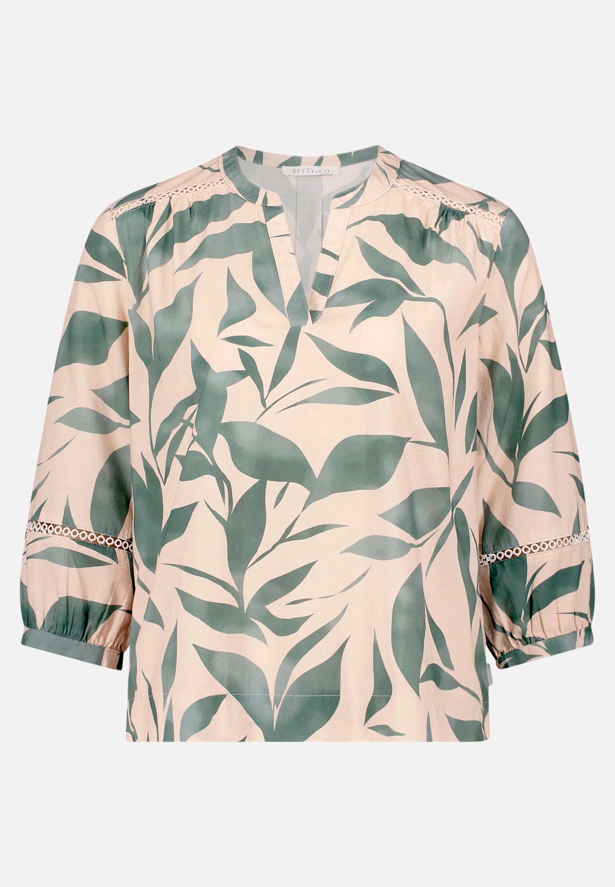 Betty Barclay Nature/Green Women Slip-On Blouse with 3/4 Sleeves SKU: 8986-3167_1858 Image 04