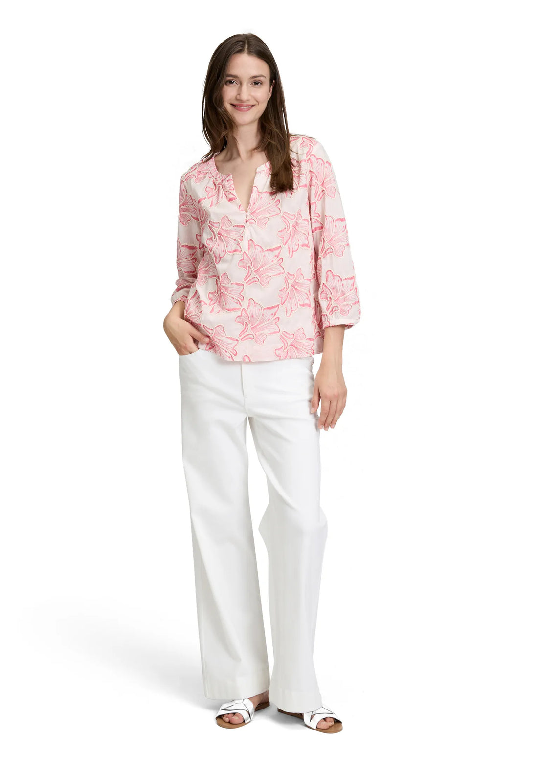 Betty Barclay Rose/Pink Women Blouse Short 3/4 Sleeve SKU: 8998-3245_4845 Image 02
