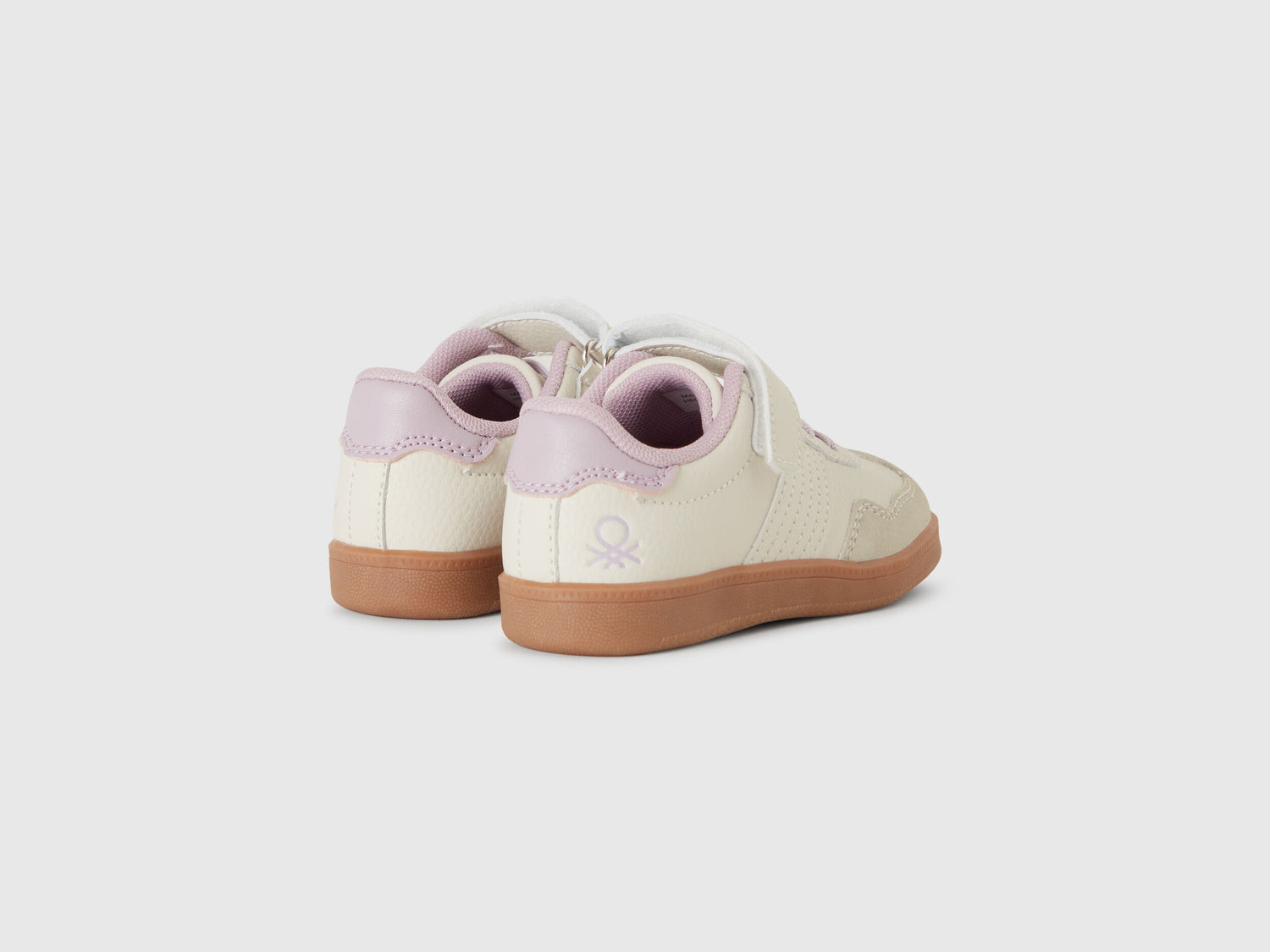 Benetton_White_Sneakers in Imitation Leather and Suede_8S5VGD01D_074_03