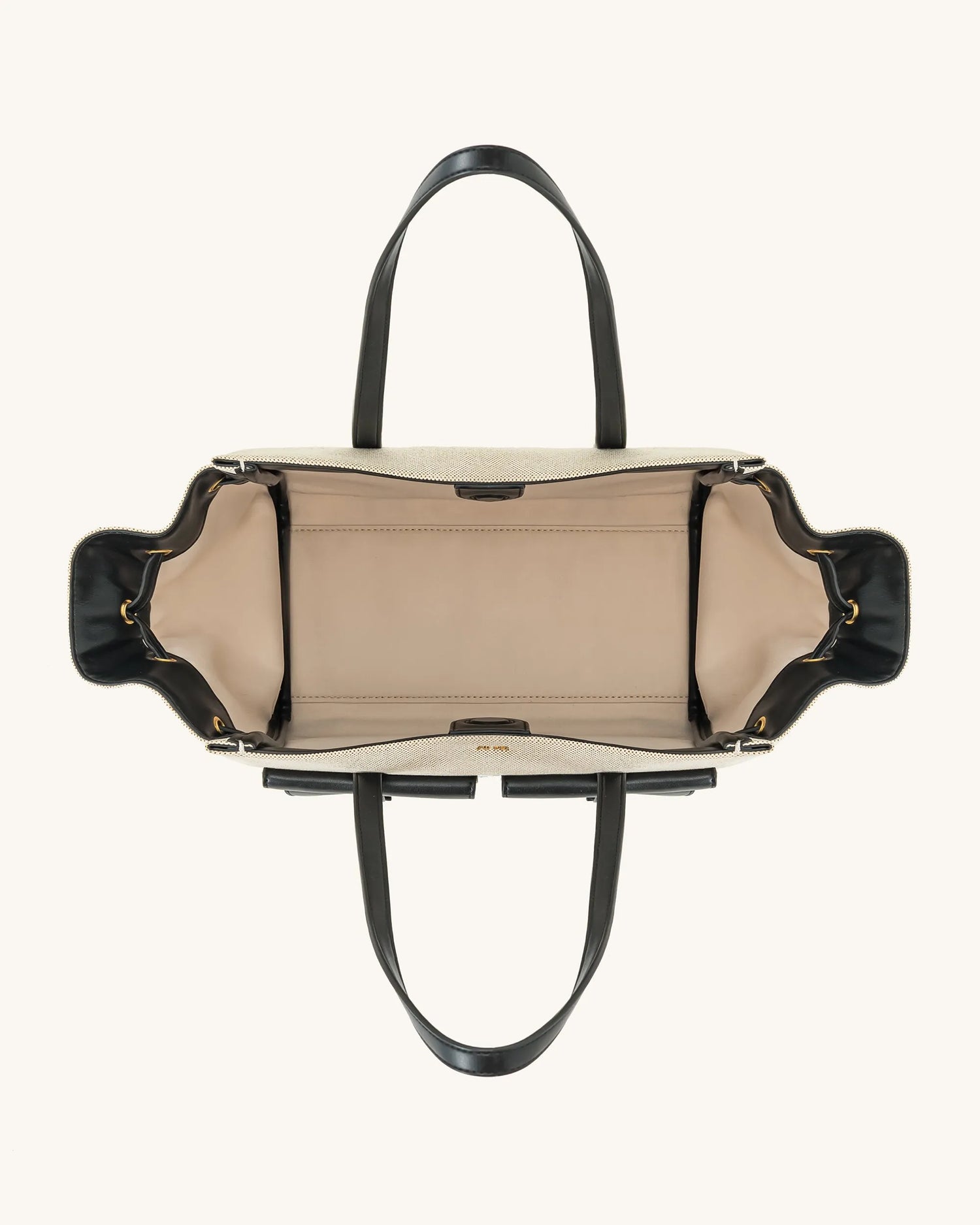 JW PEI Black Canvas Women Linda Tote Bag - Black Canvas SKU: 8T001-12_Black Canvas Image 04