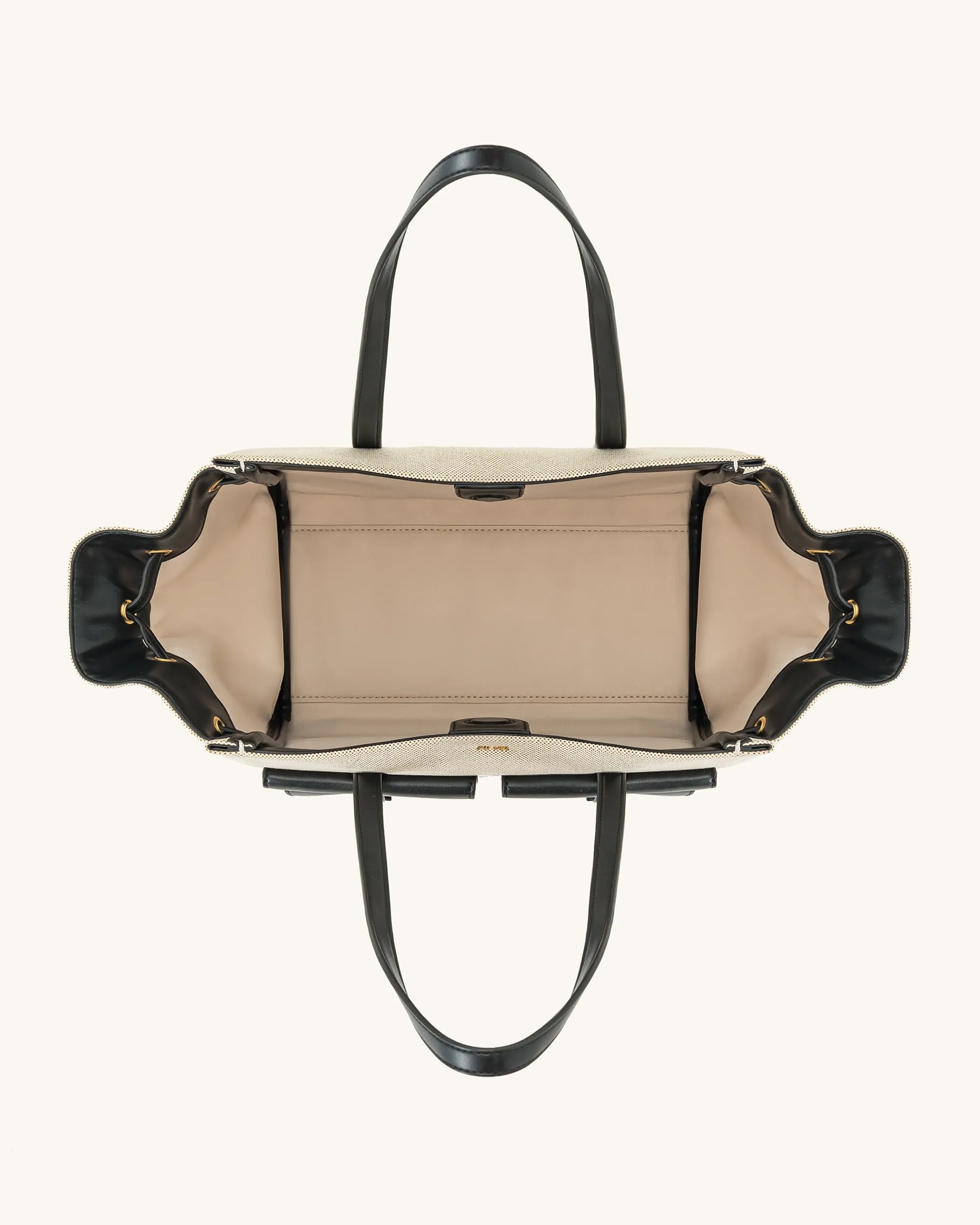 JW PEI Black Canvas Women Linda Tote Bag - Black Canvas SKU: 8T001-12_Black Canvas Image 04