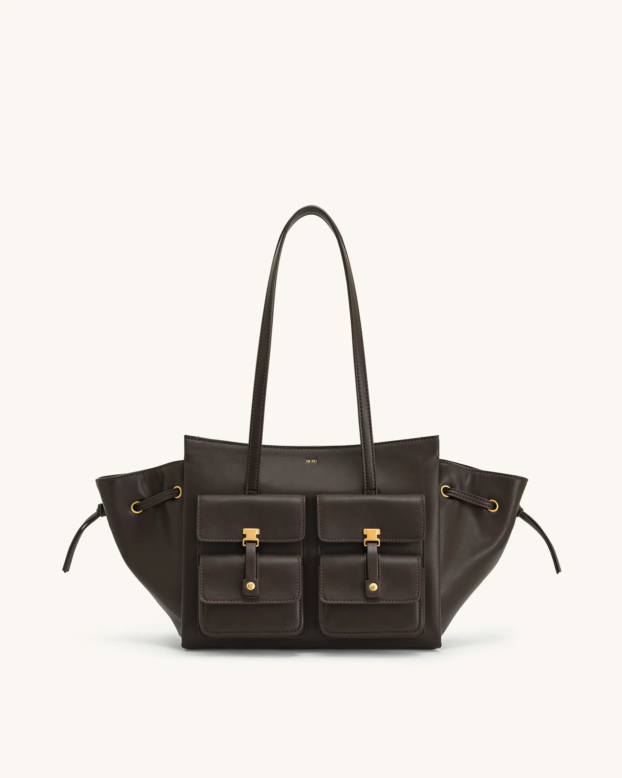 JW PEI_Dark Brown_Linda Tote Bags_8T001-1_Dark Brown_01