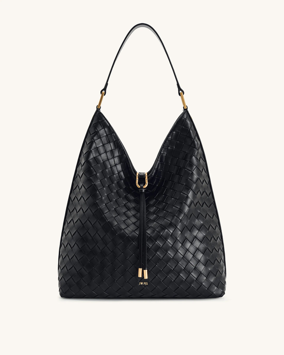 JW PEI_Black_Aria Woven Texture Shoulder Bags_8T026-12_Black_01