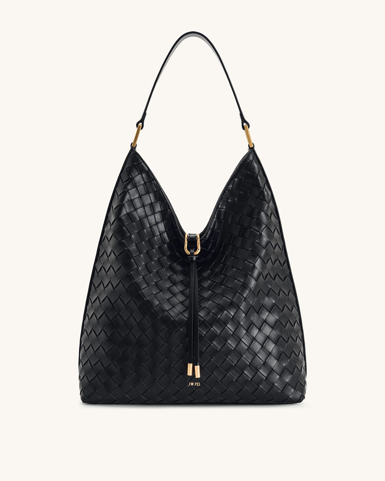 JW PEI_Black_Aria Woven Texture Shoulder Bags_8T026-12_Black_01