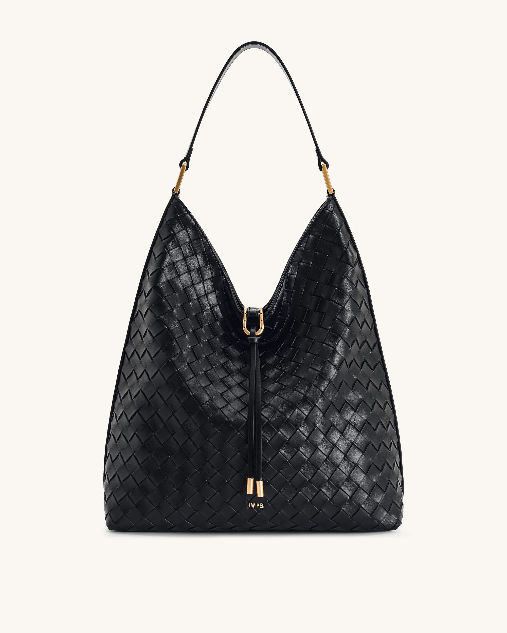 JW PEI_Black_Aria Woven Texture Shoulder Bags_8T026-12_Black_01