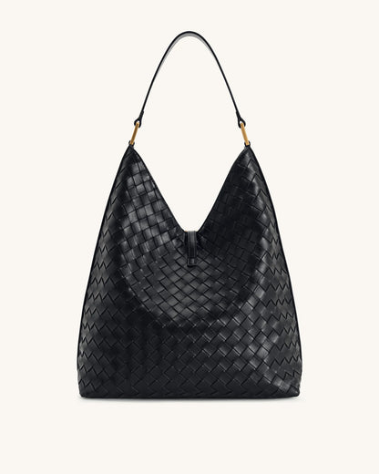 JW PEI_Black_Aria Woven Texture Shoulder Bags_8T026-12_Black_02