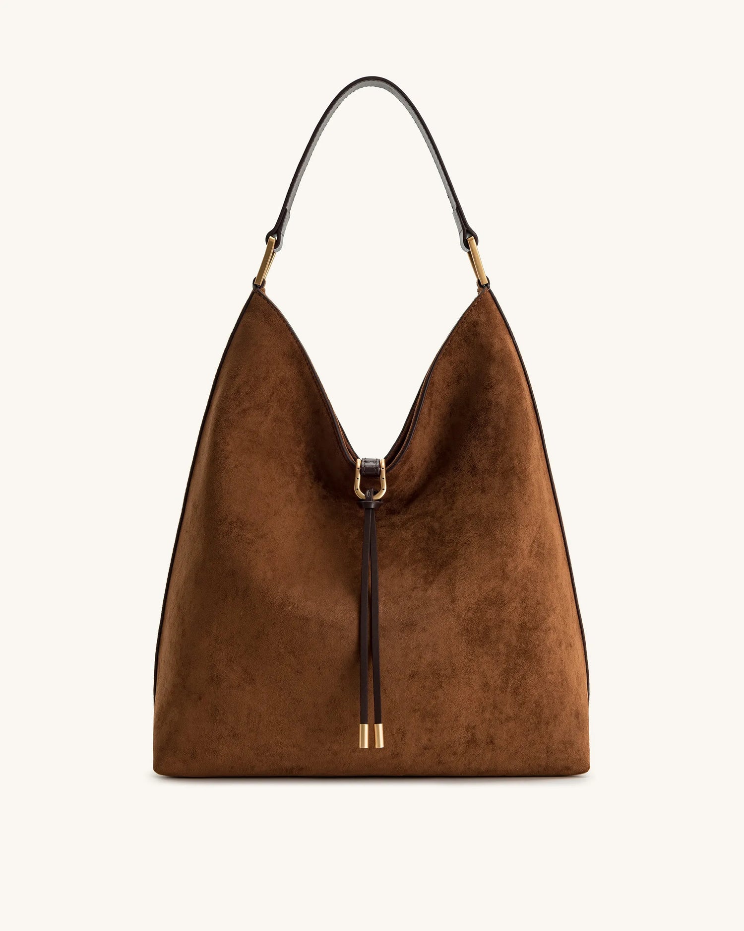 JW PEI Brown Women Aria Faux Suede Shoulder Bag - Brown SKU: 8T026-3_Brown Image 01