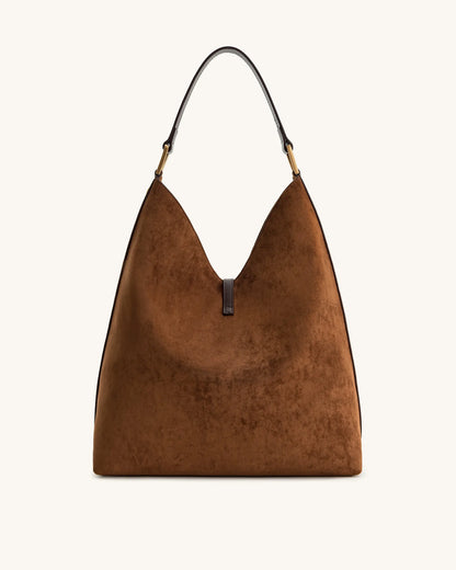 JW PEI Brown Women Aria Faux Suede Shoulder Bag - Brown SKU: 8T026-3_Brown Image 04