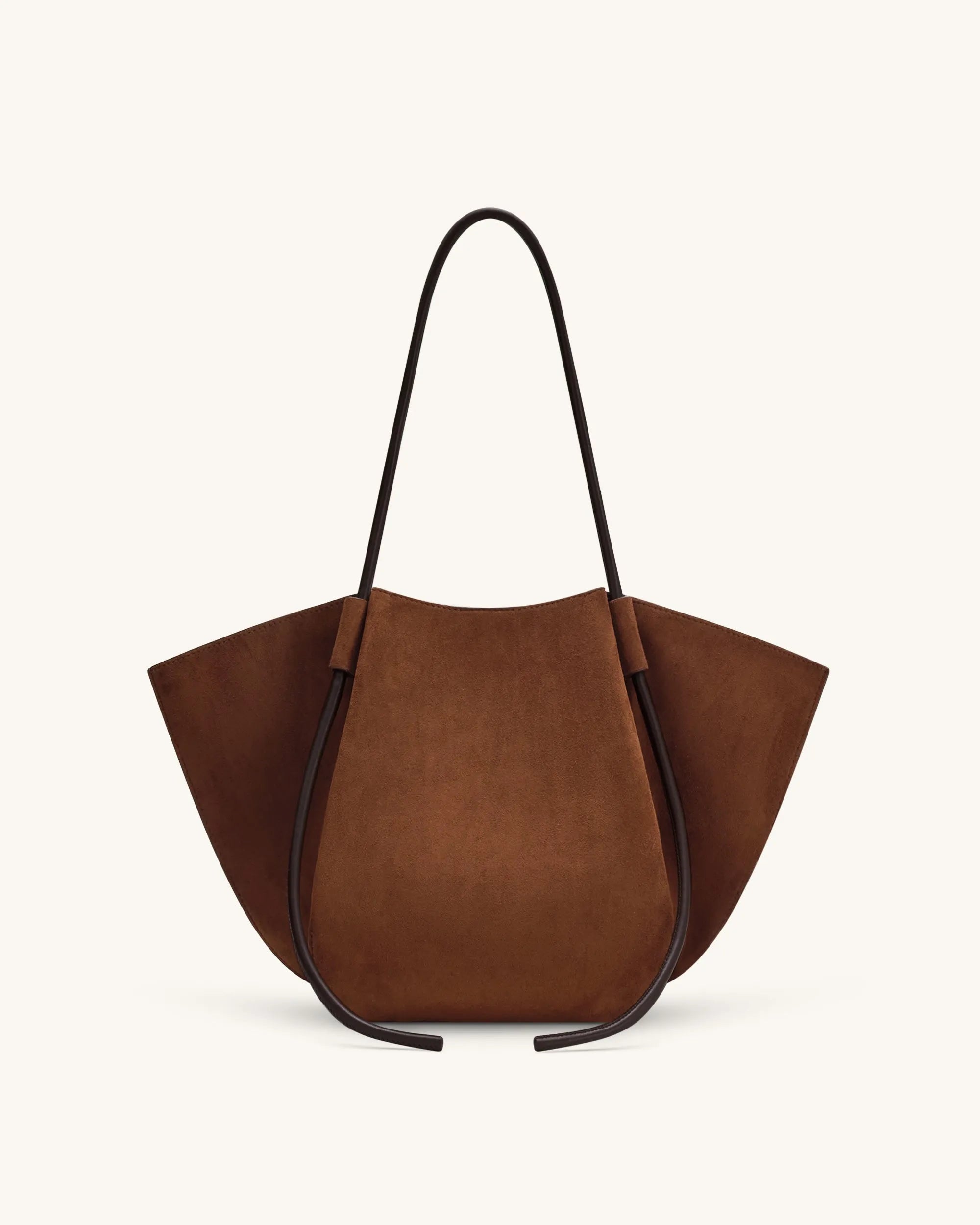 JW PEI Brown Women Nala Faux Suede Wide Tote Bag - Brown SKU: 8T030-33_Brown Image 03