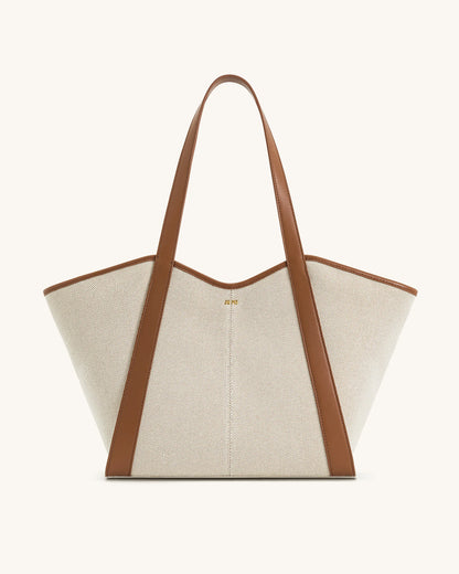 JW PEI_Brown Canvas_Kiana Large Capacity Tote Bags_8T032-32_Brown Canvas_01