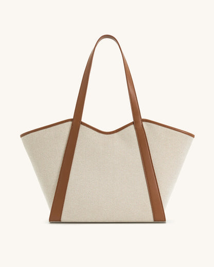 JW PEI_Brown Canvas_Kiana Large Capacity Tote Bags_8T032-32_Brown Canvas_02