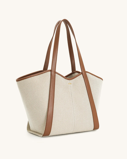 JW PEI_Brown Canvas_Kiana Large Capacity Tote Bags_8T032-32_Brown Canvas_03