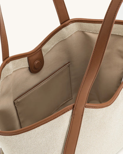 JW PEI_Brown Canvas_Kiana Large Capacity Tote Bags_8T032-32_Brown Canvas_04
