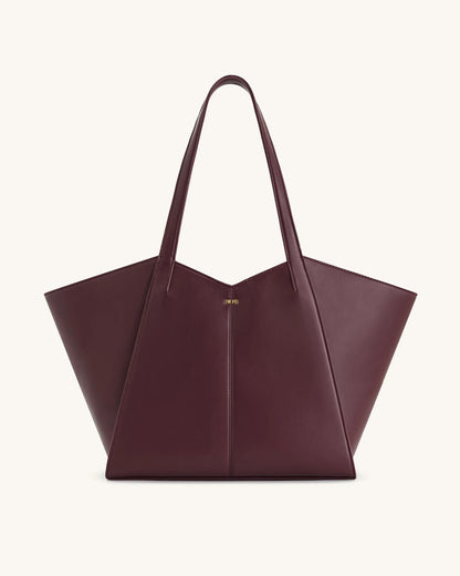 JW PEI Deep Claret Women Kiana Large Capacity Tote Bag - Deep Claret SKU: 8T032-4_Deep Claret Image 01