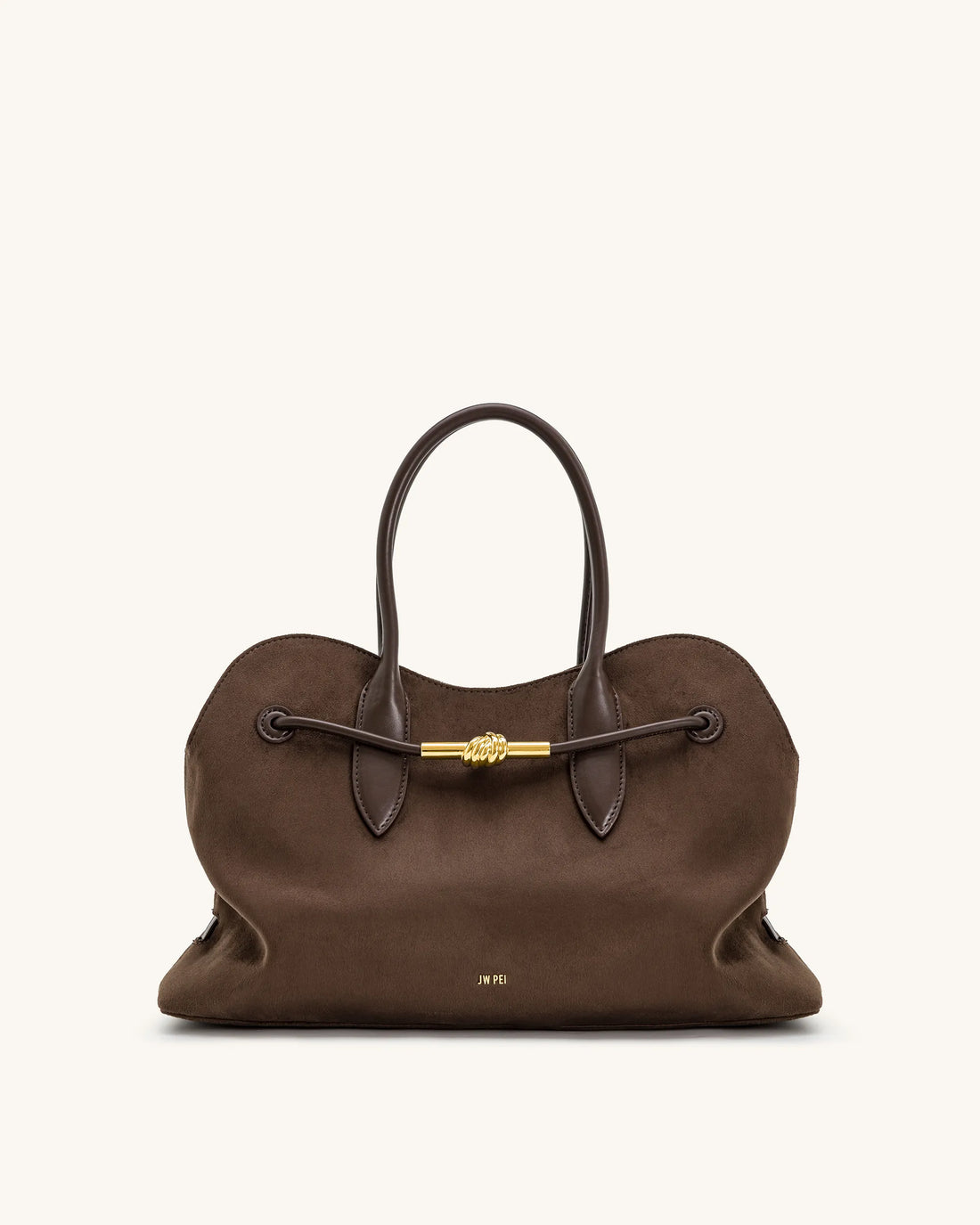 JW PEI Mocha Brown  Adele Metal Rope Knot Tote Bag  SKU: 8T112-31_Mocha Brown Image 01