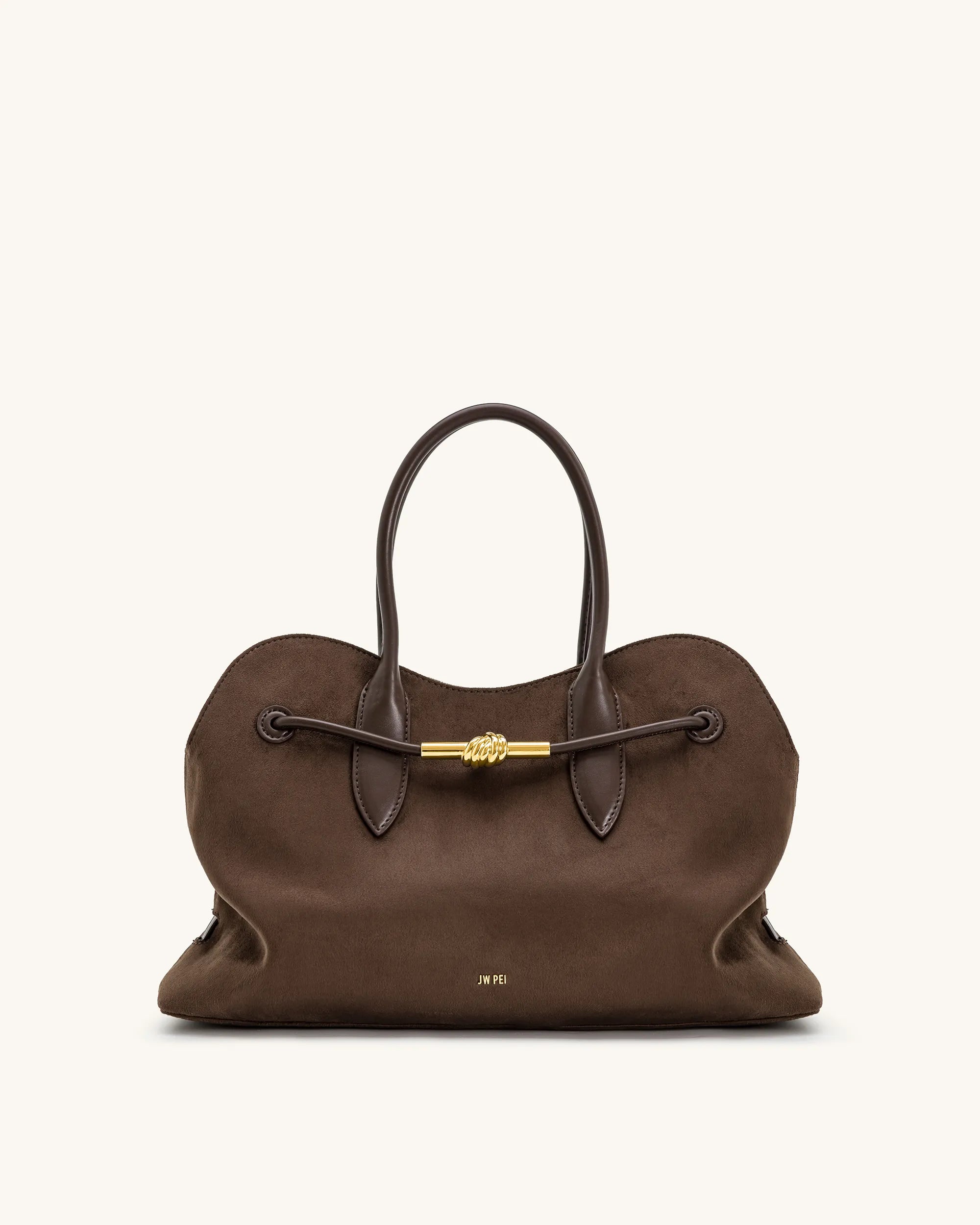 JW PEI Mocha Brown  Adele Metal Rope Knot Tote Bag  SKU: 8T112-31_Mocha Brown Image 01