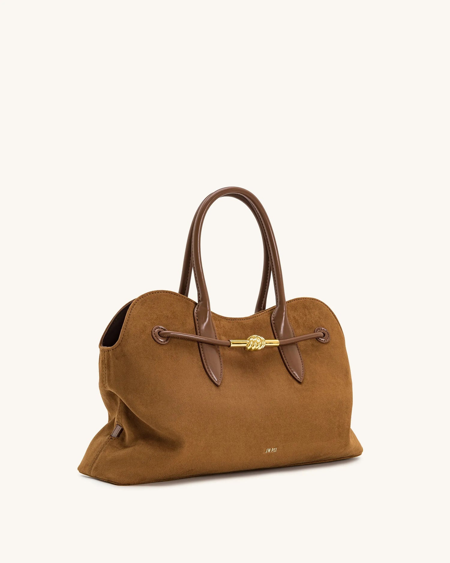 JW PEI Caramel Brown Women Adele Metal Rope Knot Tote Bag - Caramel Brown SKU: 8T112-3_Caramel Brown Image 02