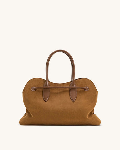 JW PEI Caramel Brown Women Adele Metal Rope Knot Tote Bag - Caramel Brown SKU: 8T112-3_Caramel Brown Image 03