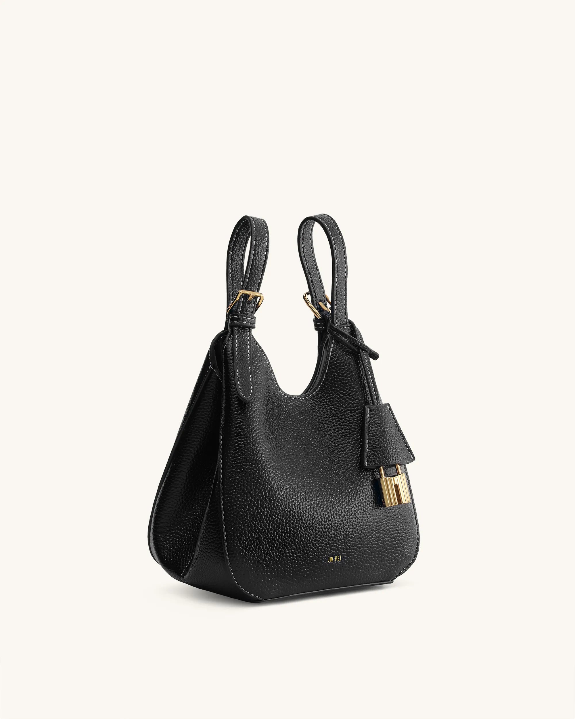 JW PEI Black Women Ines Padlock Tote Bag  SKU: 8T113-1_Black Image 03