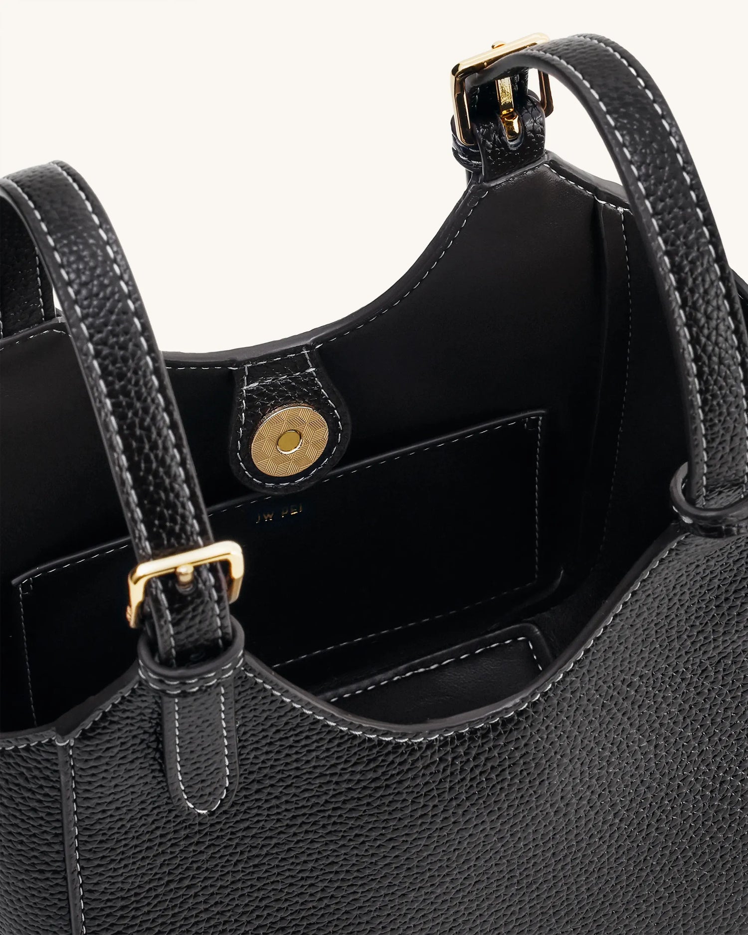 JW PEI Black Women Ines Padlock Tote Bag  SKU: 8T113-1_Black Image 04