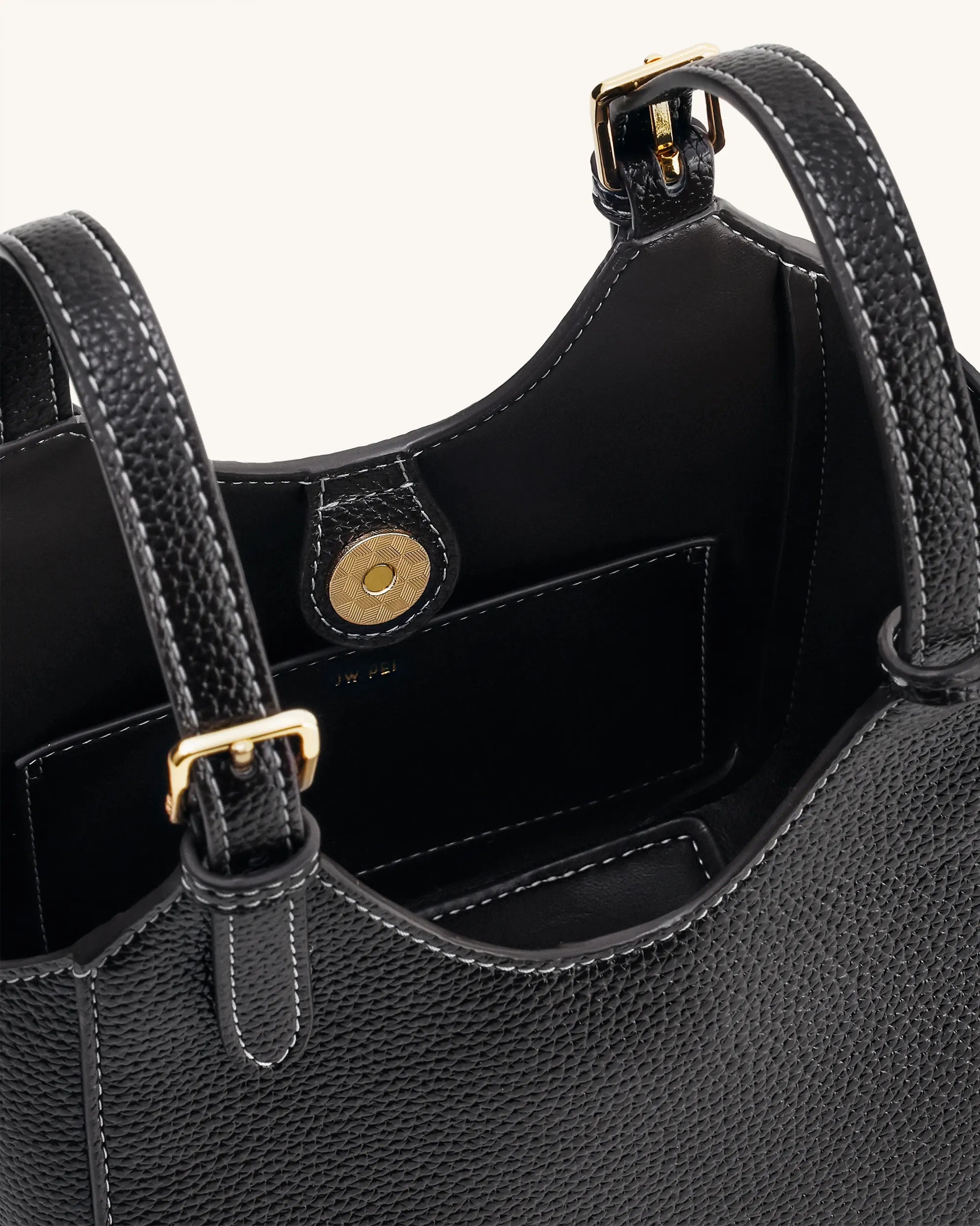 JW PEI Black Women Ines Padlock Tote Bag  SKU: 8T113-1_Black Image 04