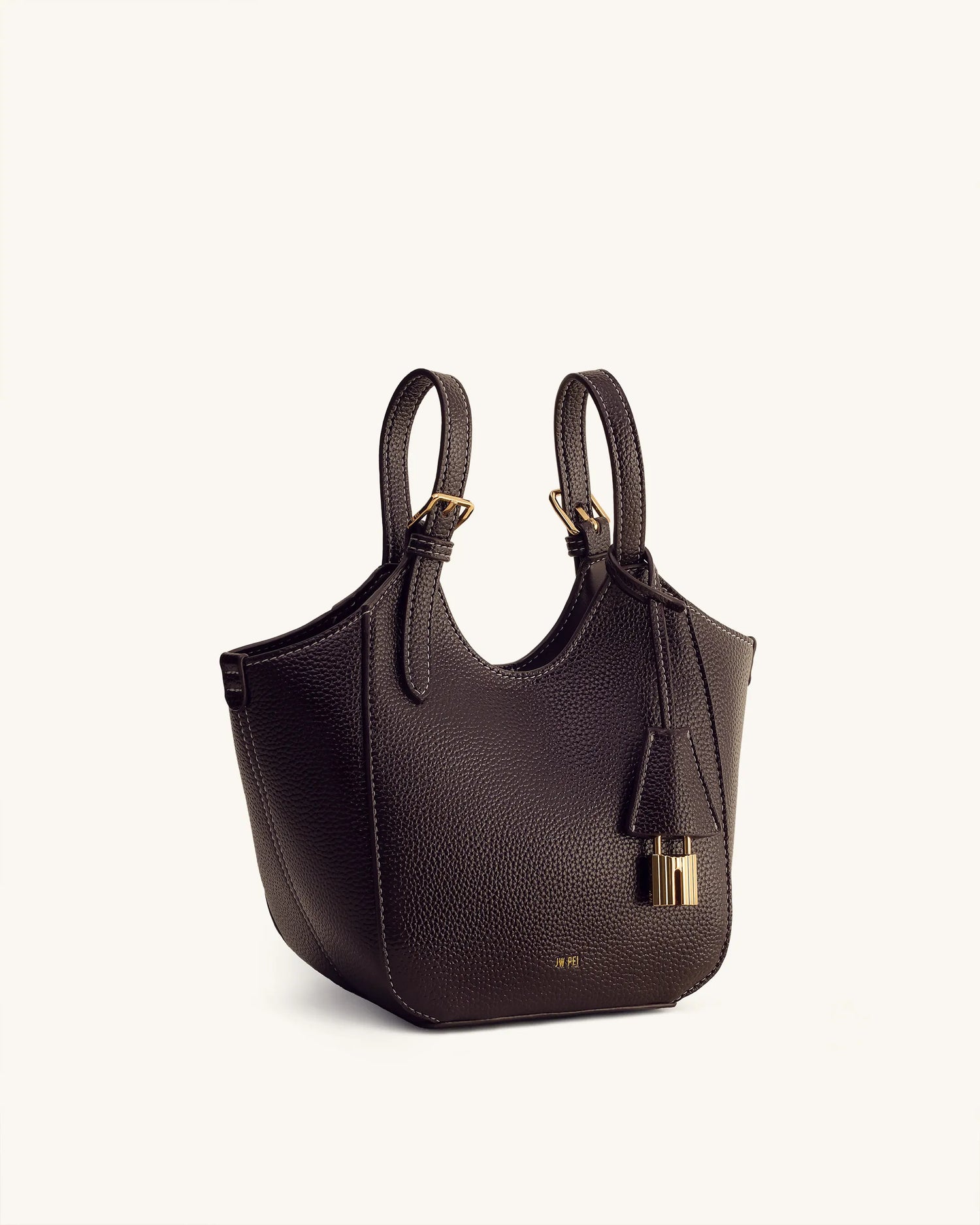 JW PEI Dark Brown  Ines Padlock Tote Bag  SKU: 8T113-3_Dark Brown Image 05