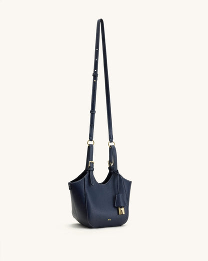 JW Pei Navy Women Ines Padlock Tote Bag SKU: 8T113-5_Navy Image 02
