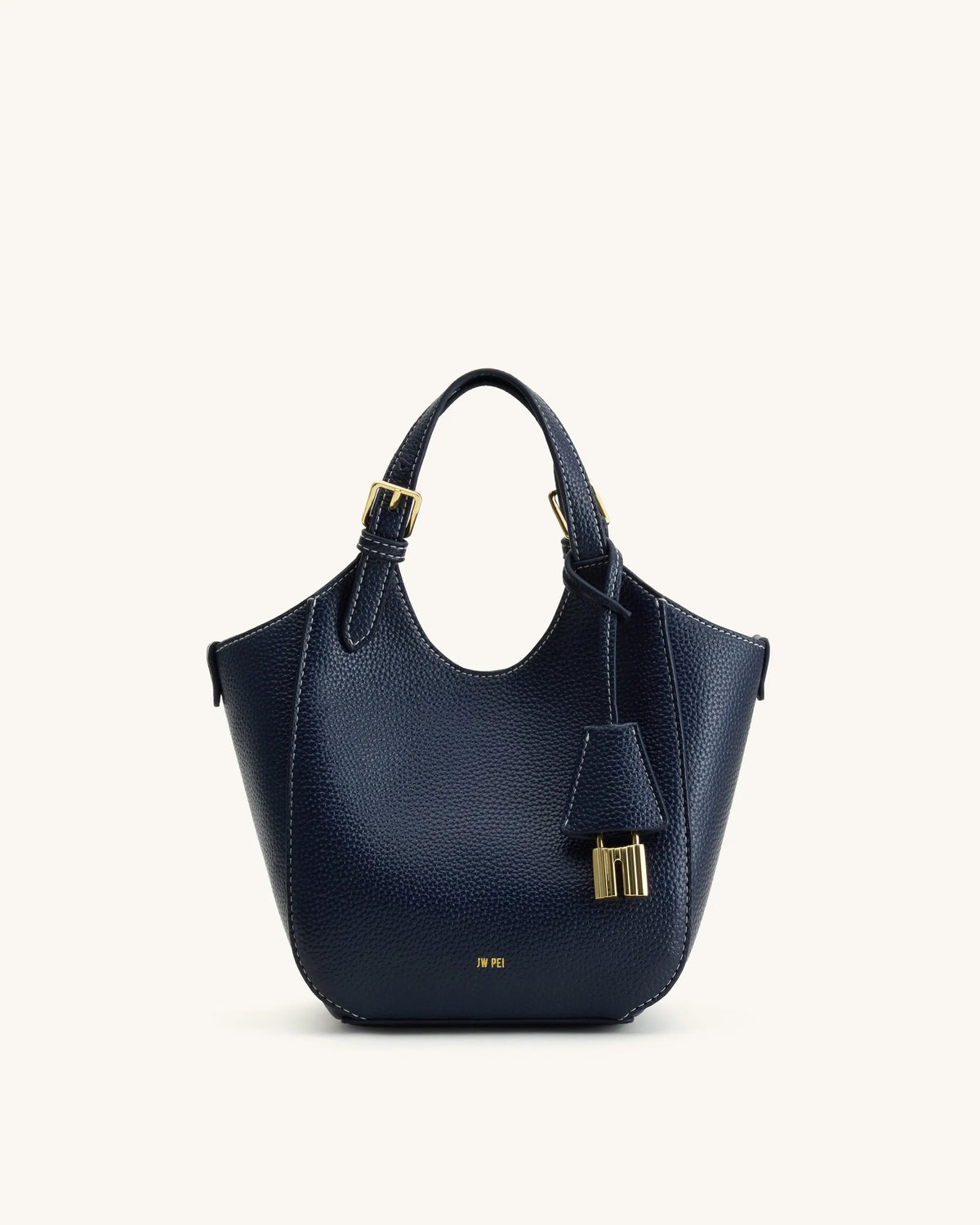JW Pei Navy Women Ines Padlock Tote Bag SKU: 8T113-5_Navy Image 03