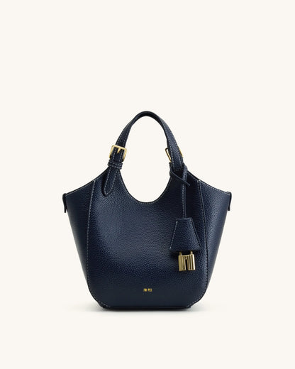 JW Pei Navy Women Ines Padlock Tote Bag SKU: 8T113-5_Navy Image 03
