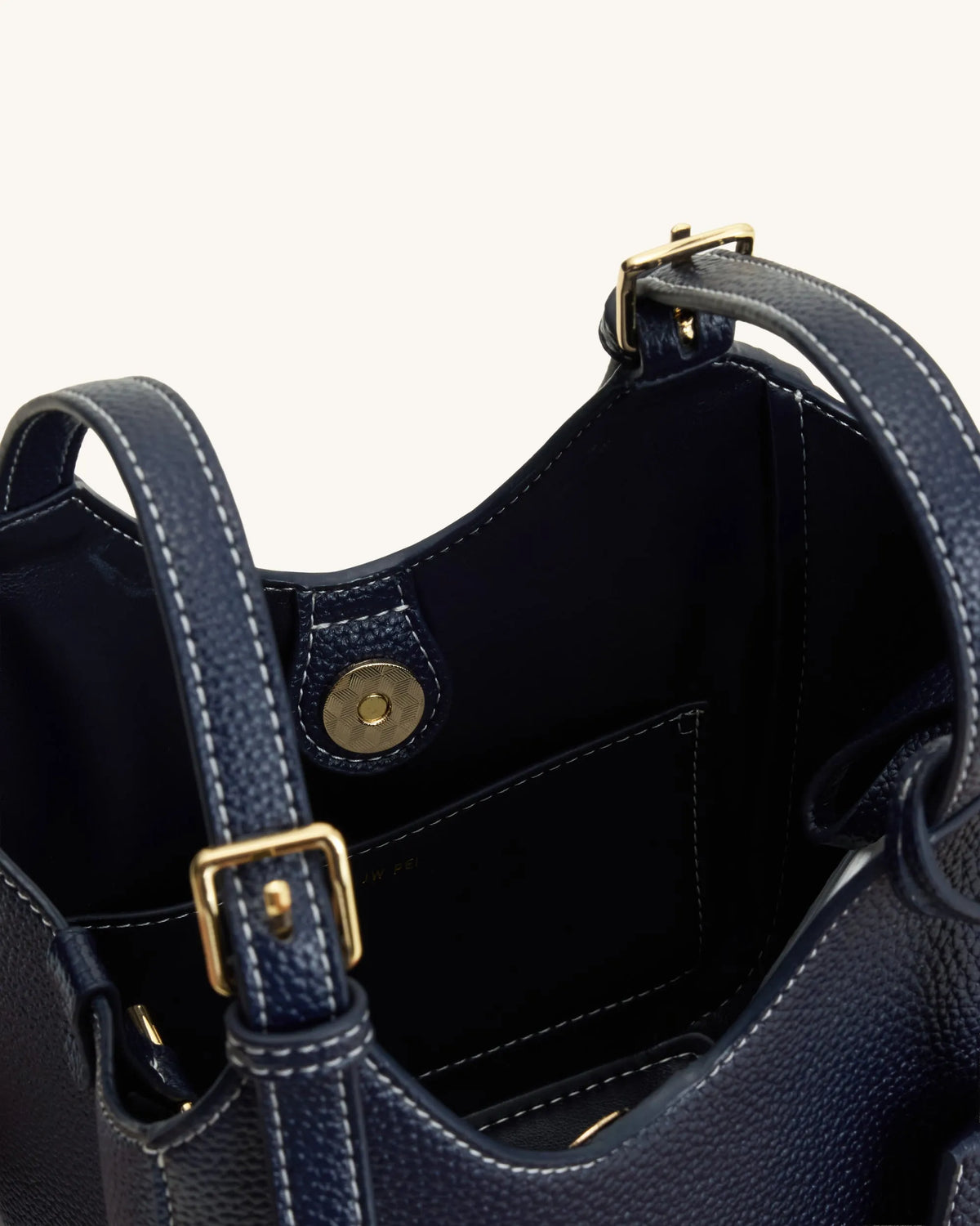 JW Pei Navy Women Ines Padlock Tote Bag SKU: 8T113-5_Navy Image 07