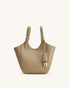 JW Pei Grey Beige Women Ines Padlock Tote Bag SKU: 8T113-9_Grey Beige Image 01