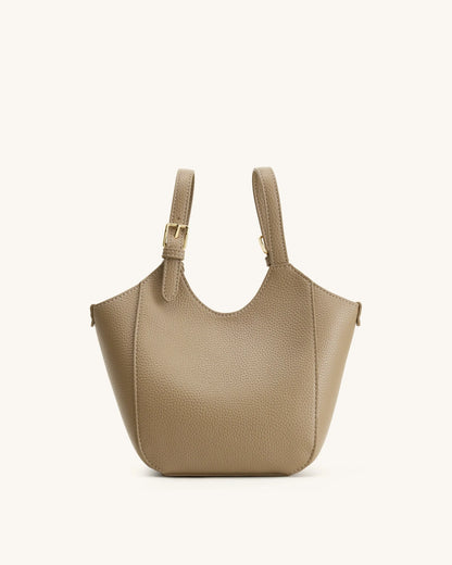 JW Pei Grey Beige Women Ines Padlock Tote Bag SKU: 8T113-9_Grey Beige Image 06