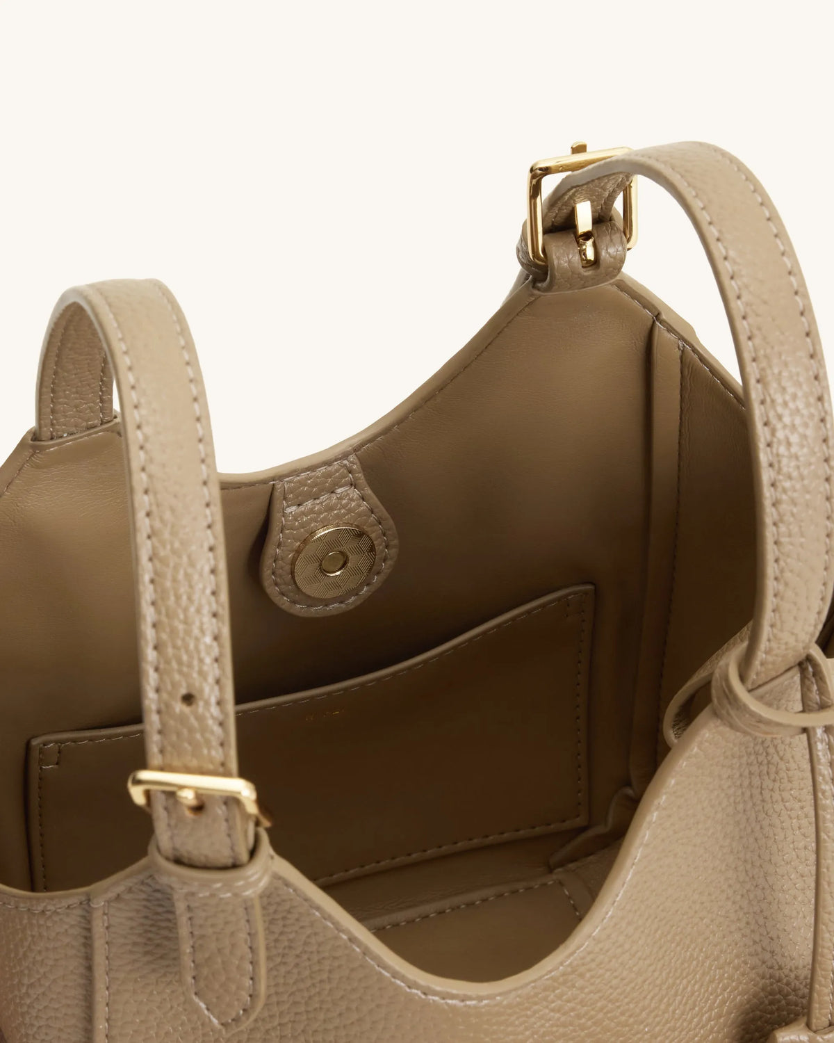 JW Pei Grey Beige Women Ines Padlock Tote Bag SKU: 8T113-9_Grey Beige Image 07