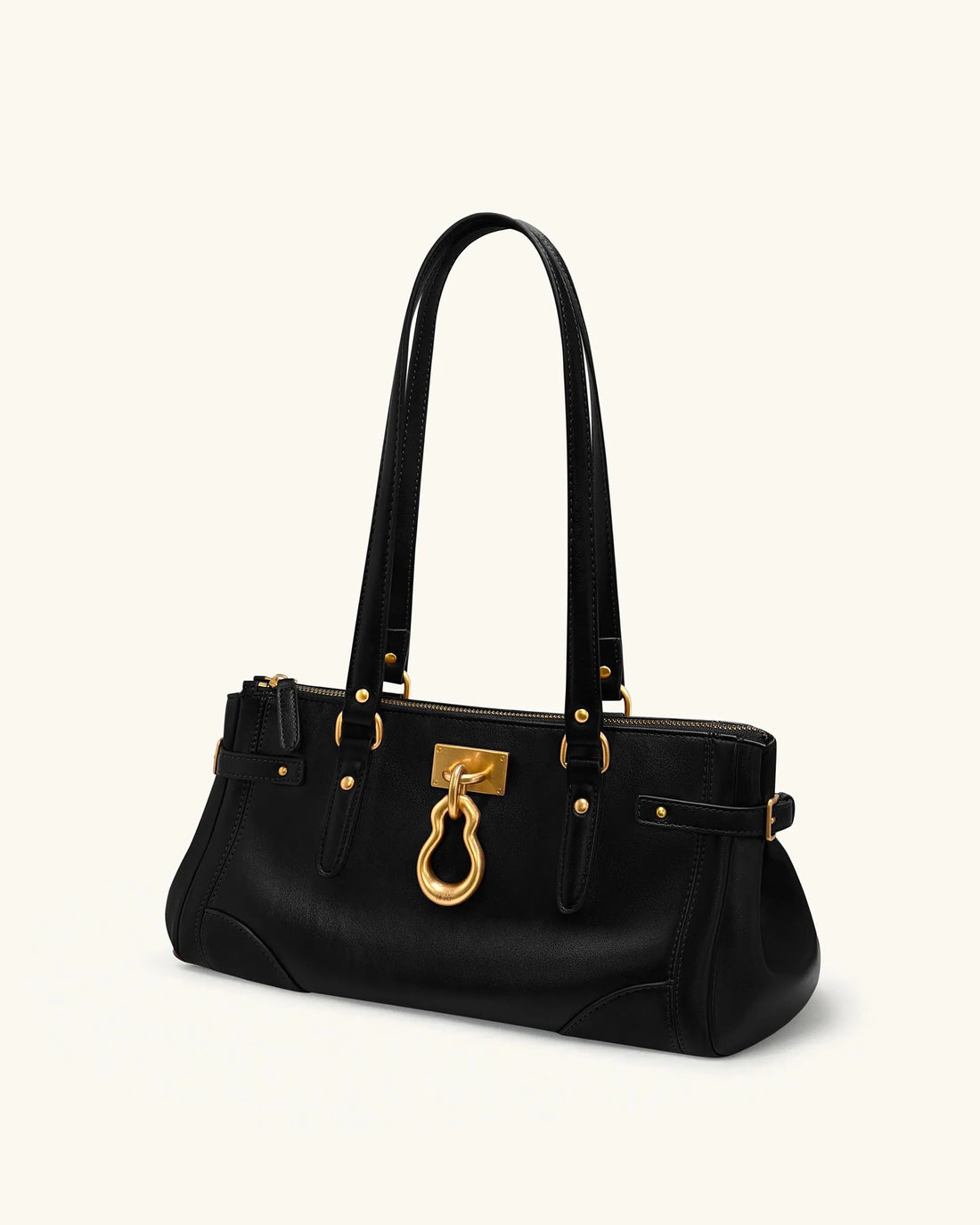JW PEI Black Women Yvette Elongated Tote Bag - Black SKU: 8T115-1_Black Image 02