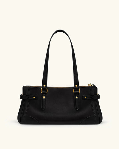 JW PEI Black Women Yvette Elongated Tote Bag - Black SKU: 8T115-1_Black Image 03