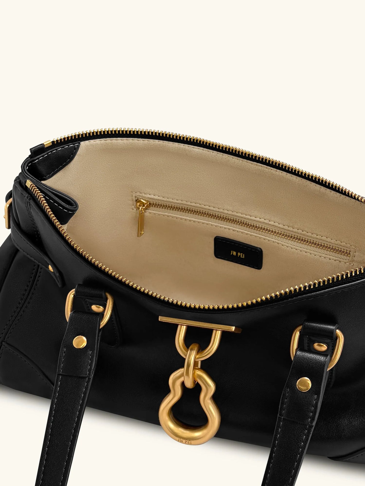 JW PEI Black Women Yvette Elongated Tote Bag - Black SKU: 8T115-1_Black Image 04