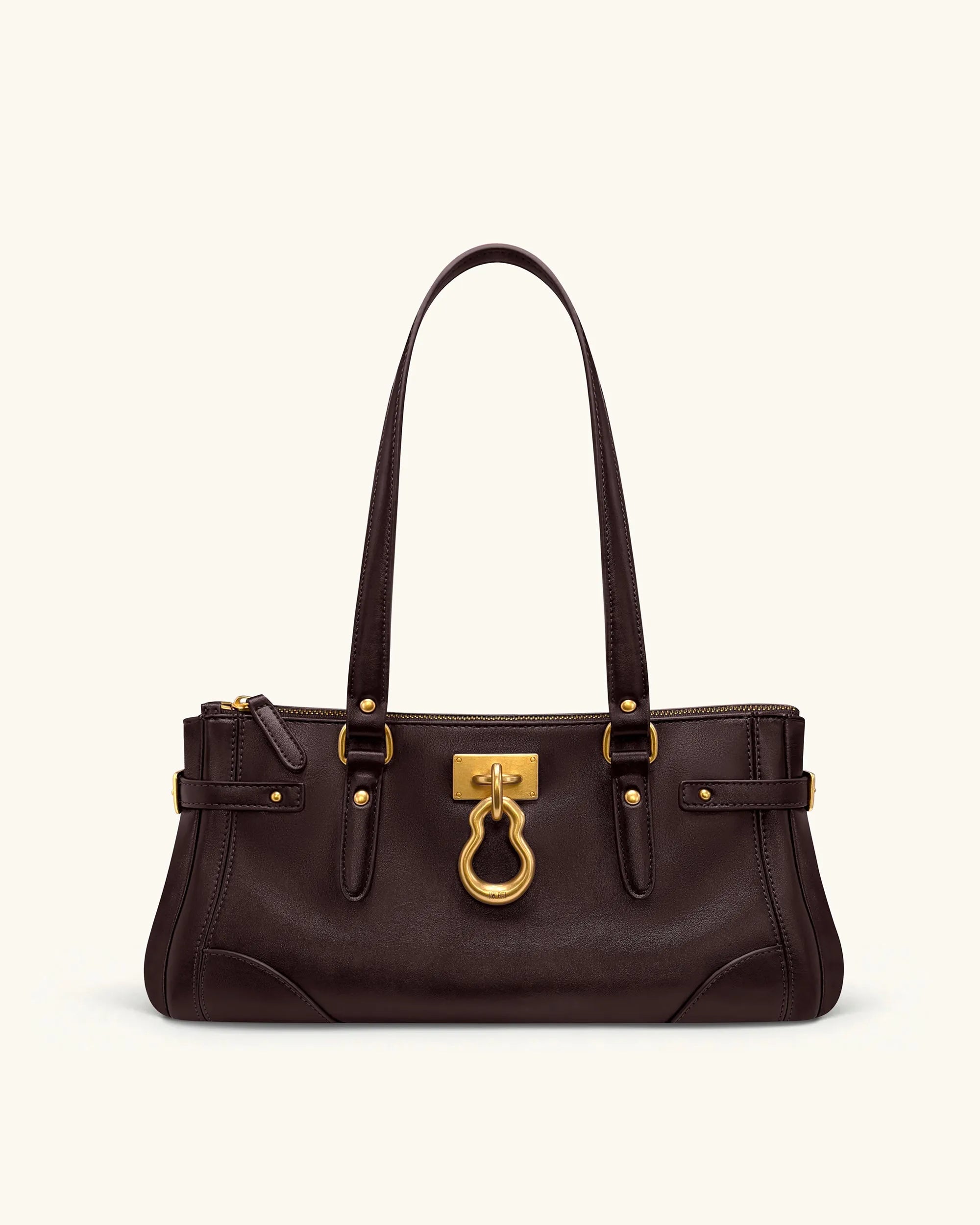 JW PEI Dark Brown Women Yvette Elongated Tote Bag - Dark Brown SKU: 8T115-3_Dark Brown Image 01