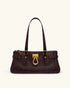JW PEI Dark Brown Women Yvette Elongated Tote Bag - Dark Brown SKU: 8T115-3_Dark Brown Image 01