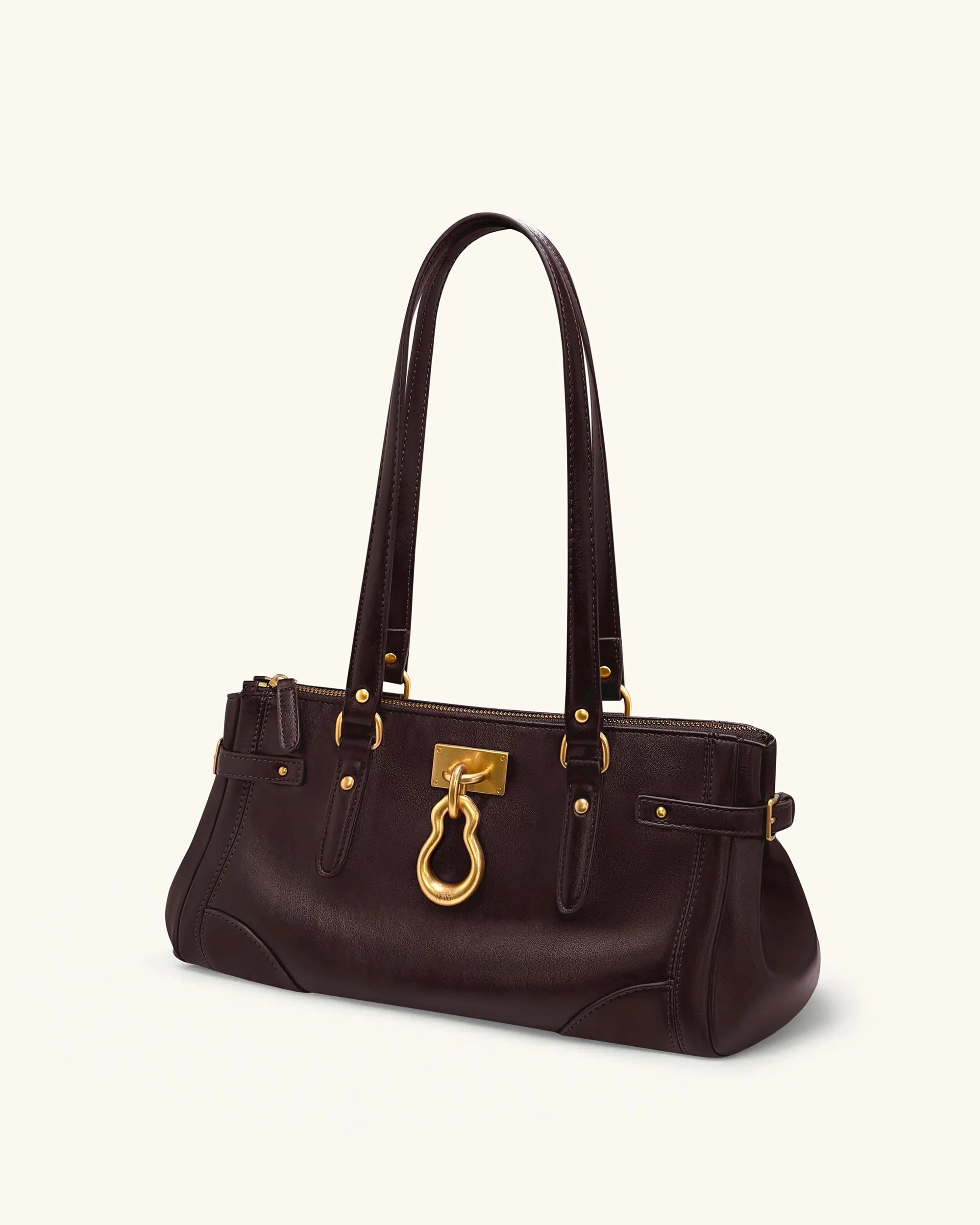 JW PEI Dark Brown Women Yvette Elongated Tote Bag - Dark Brown SKU: 8T115-3_Dark Brown Image 02