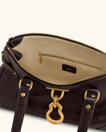 JW PEI Dark Brown Women Yvette Elongated Tote Bag - Dark Brown SKU: 8T115-3_Dark Brown Image 04